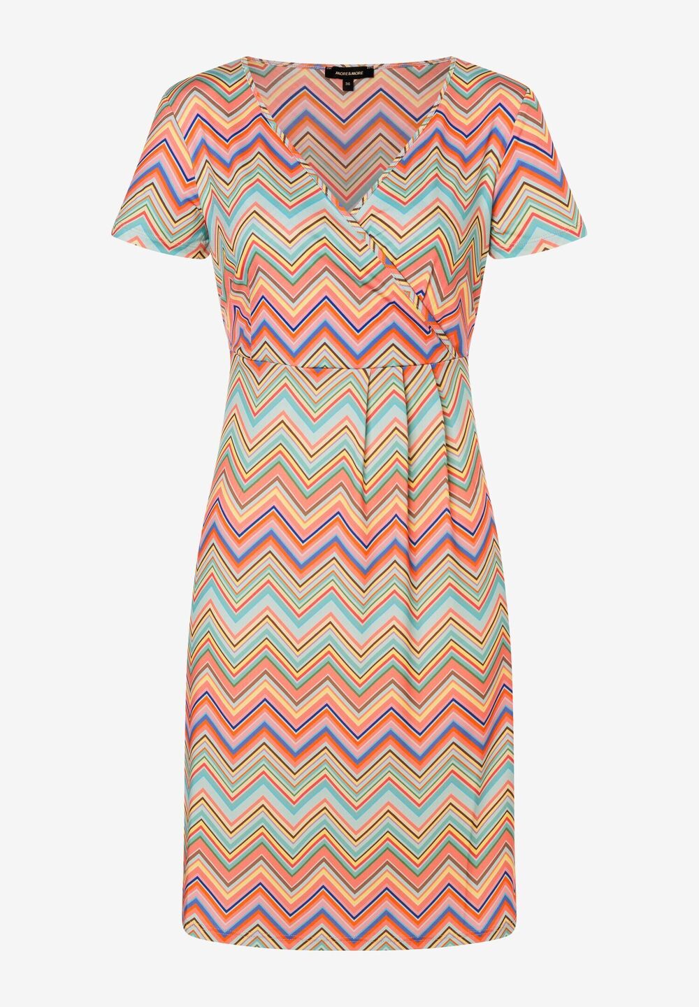Jerseykleid, Zick-Zack Print, Frühjahrs-Kollektion, apricot Rückansicht