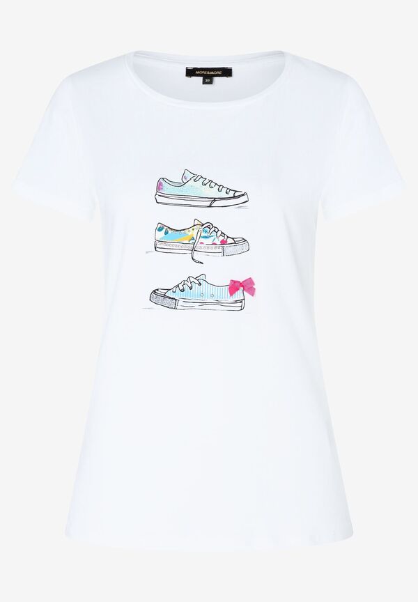 T-Shirt, Sneakers-Print, Sommer-Kollektion