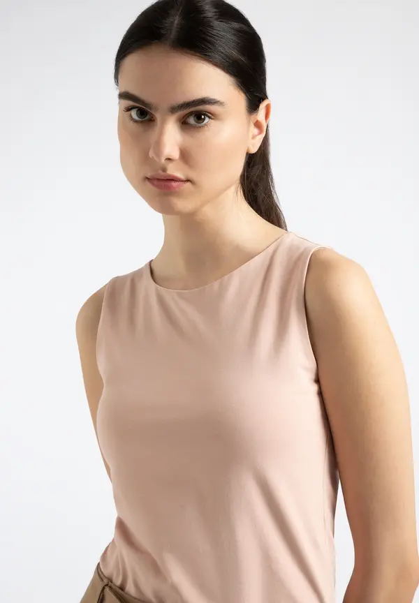 More & More Baumwoll/Stretch Top, powder rose, Sommer-Kollektion