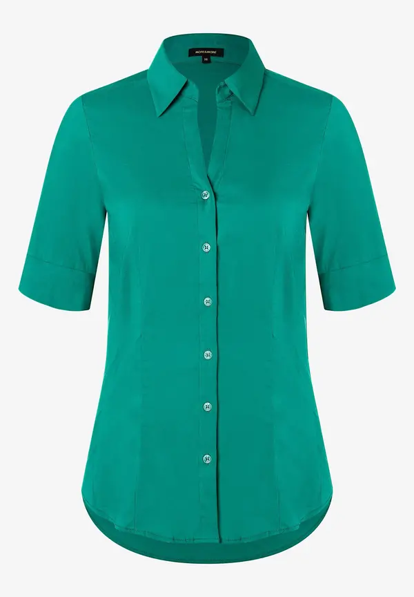 More & More Baumwoll/Stretch Bluse, summergarden green, Sommer-Kollektion