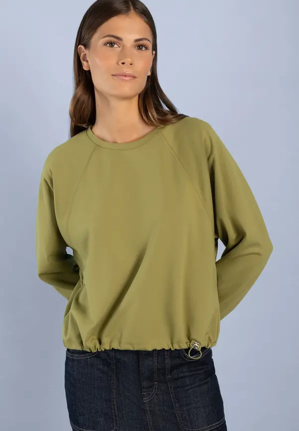 More & More feminines Sweatshirt, soft moss green