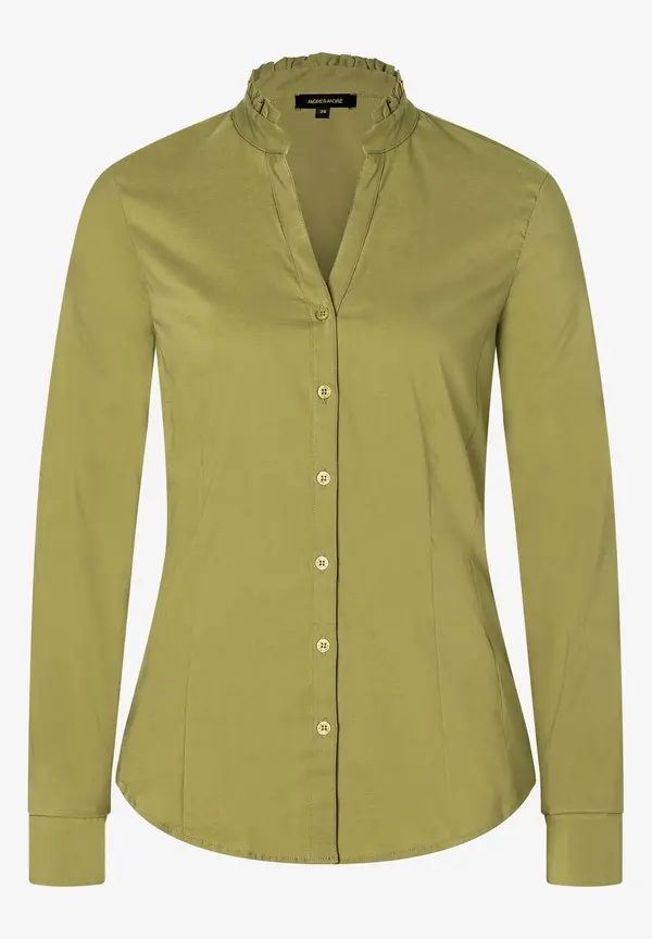 More & More Baumwoll/Stretch Bluse, soft moss green