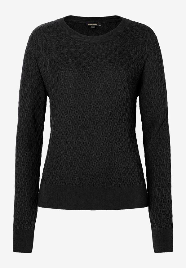 Pullover mit Struktur, schwarz, Herbst-Kollektion