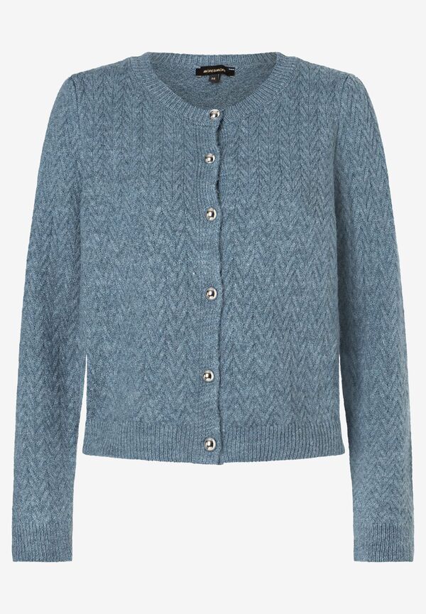 Cardigan mit Struktur, grey blue, Herbst-Kollektion