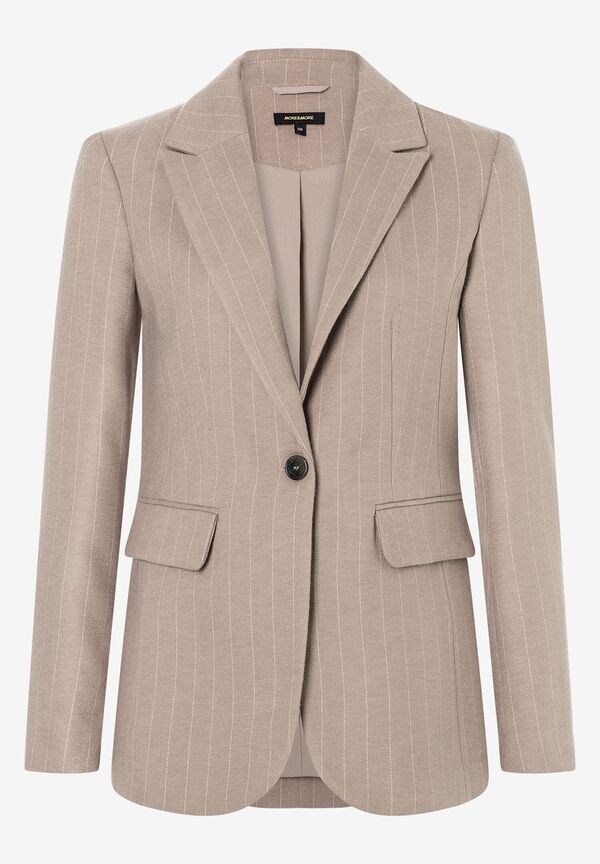 Nadelstreifenblazer, taupe, Herbst-Kollektion