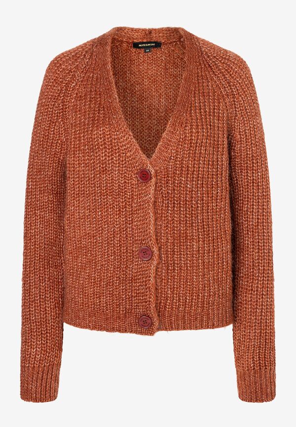 Cardigan, rusty brown melange, Winter-Kollektion