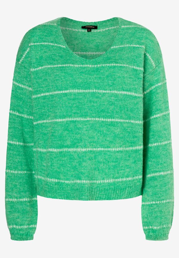 4027819994708 - Pullover mit feinen Streifen soft warm green Frühjahrs-Kollektion