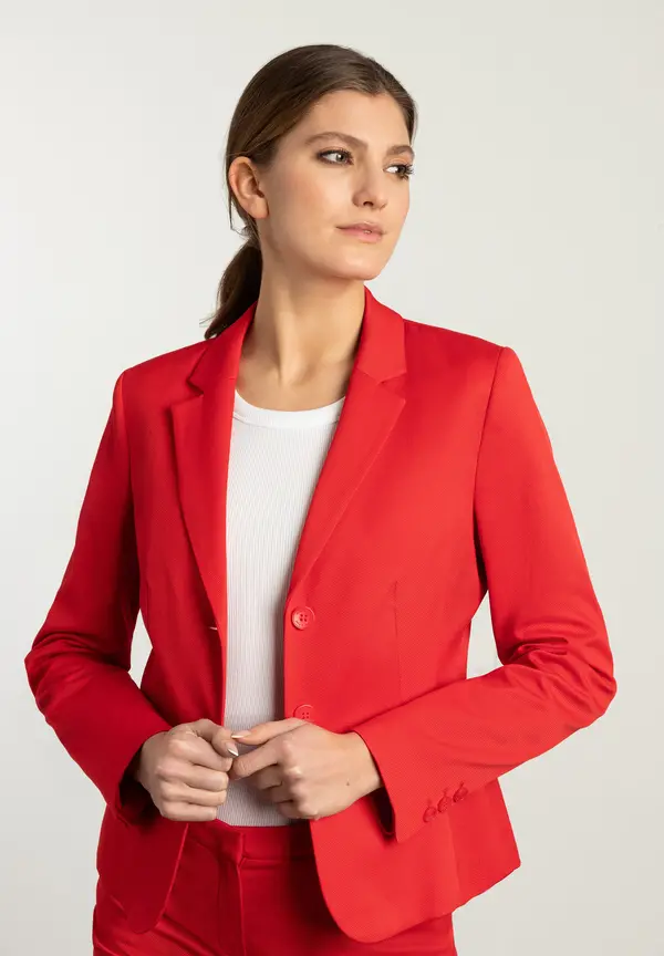 More & More Blazer mit feiner Struktur, rot, Frühjahrs-Kollektion