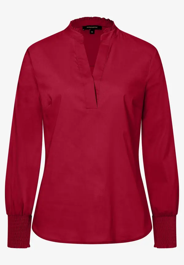 More & More Baumwoll/Stretch Bluse, rot, Herbst-Kollektion