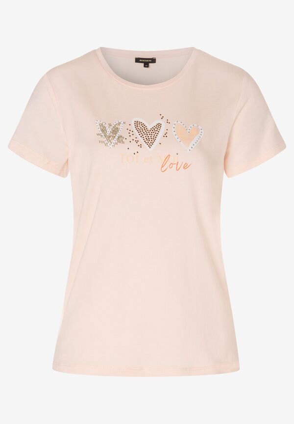 4031664039354 - T-Shirt mit Herz-Motiv soft peach Sommer-Kollektion