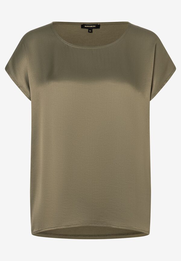 Shirt mit Satinfront, tundra olive, Sommer-Kollektion günstig online kaufen