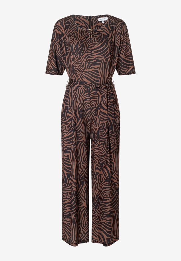 Jersey-Jumpsuit mit Animalprint günstig online kaufen