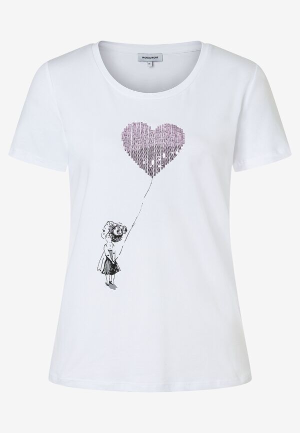 T-Shirt mit Pailletten-Herz günstig online kaufen